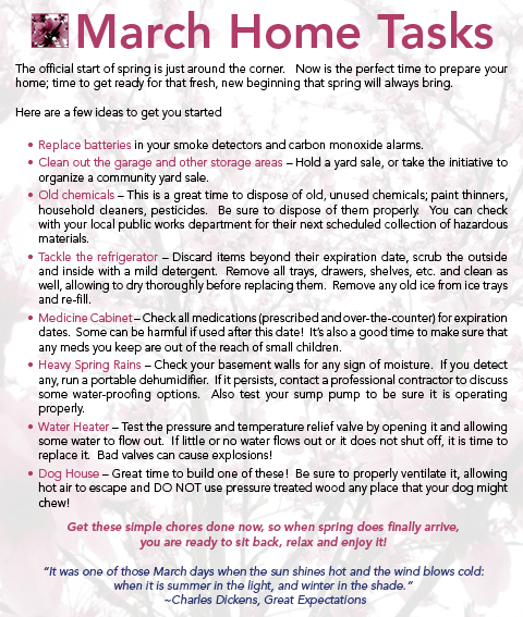 March Home Tips